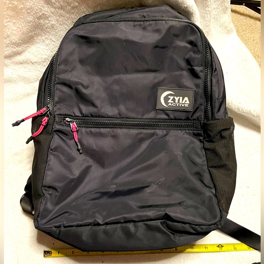 Black with Pink Zyia Backpack